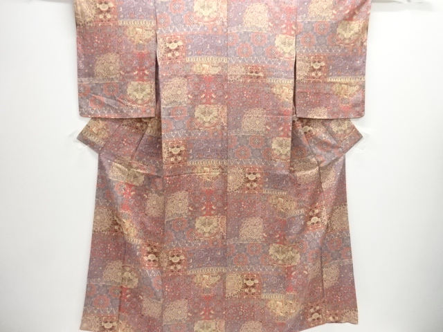 JAPANESE KIMONO / KOMON / UNUSED / FLOWER & BIRD